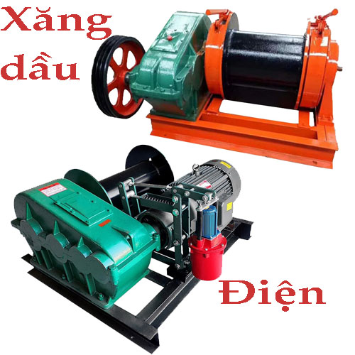 N&ecirc;n mua tời k&eacute;o mặt đất chạy điện hay chạy xăng dầu cho c&ocirc;ng tr&igrave;nh 